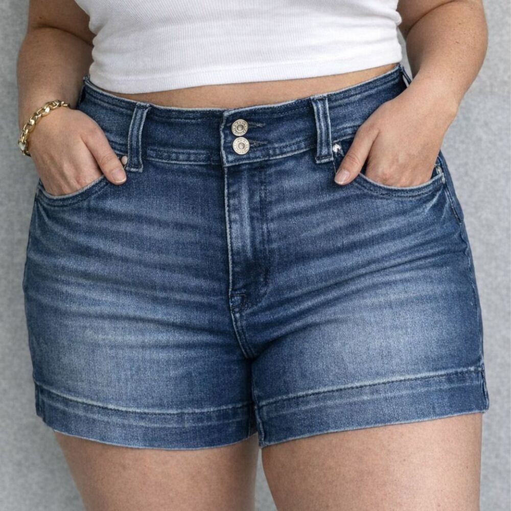 Womens American Eagle High Rise Denim Shorts Size 16 NWT Next Level Stretch